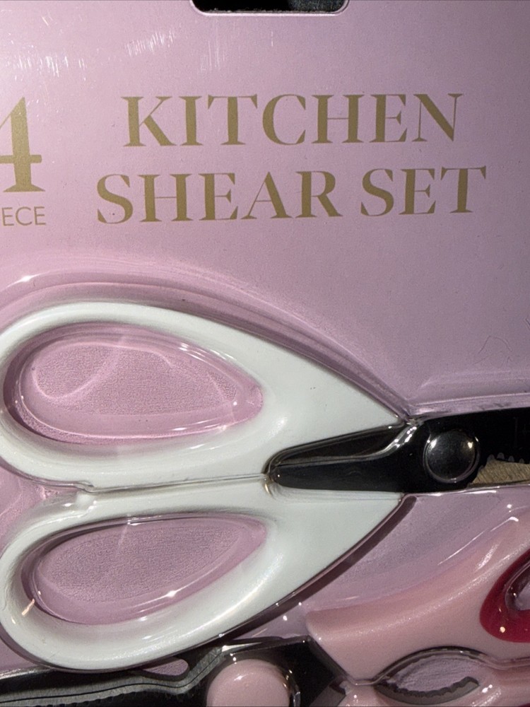 PARIS HILTON KITCHEN SHEAR SET 4 Pc: Herb Snip,Kitchen shears,All Purpose,Prep