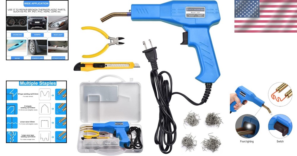 Versatile Hot Stapler Welding Gun - Plastic Repair DIY Tools