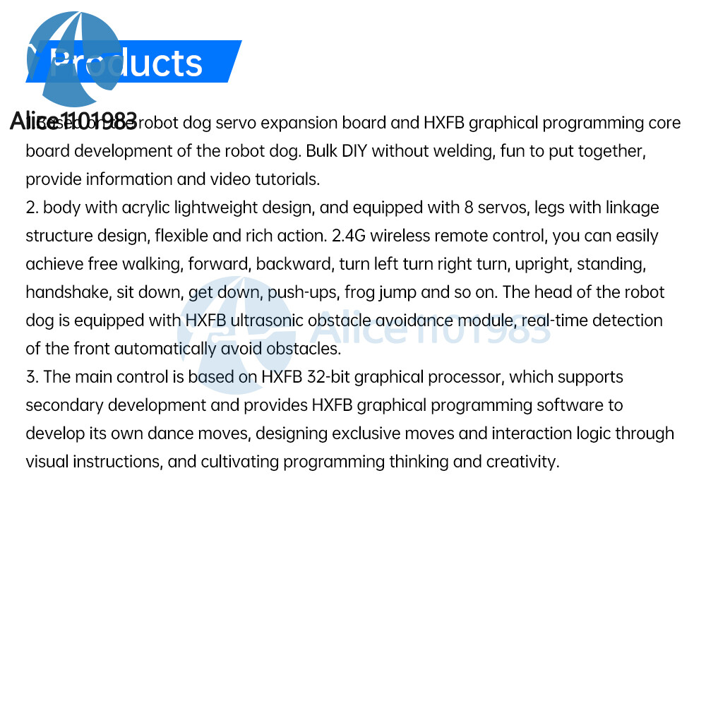 Intelligent Programming Quadruped Robot Bionic Mechanical Dog Kit Remote Control