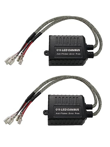 C19 LED Head Light Decoders, Warning Flicker Canceller For Car Headlights,