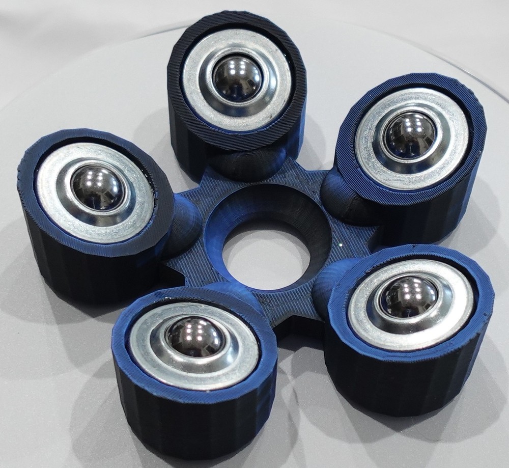 Bowling Ball Spinner Cup - Black And Blue