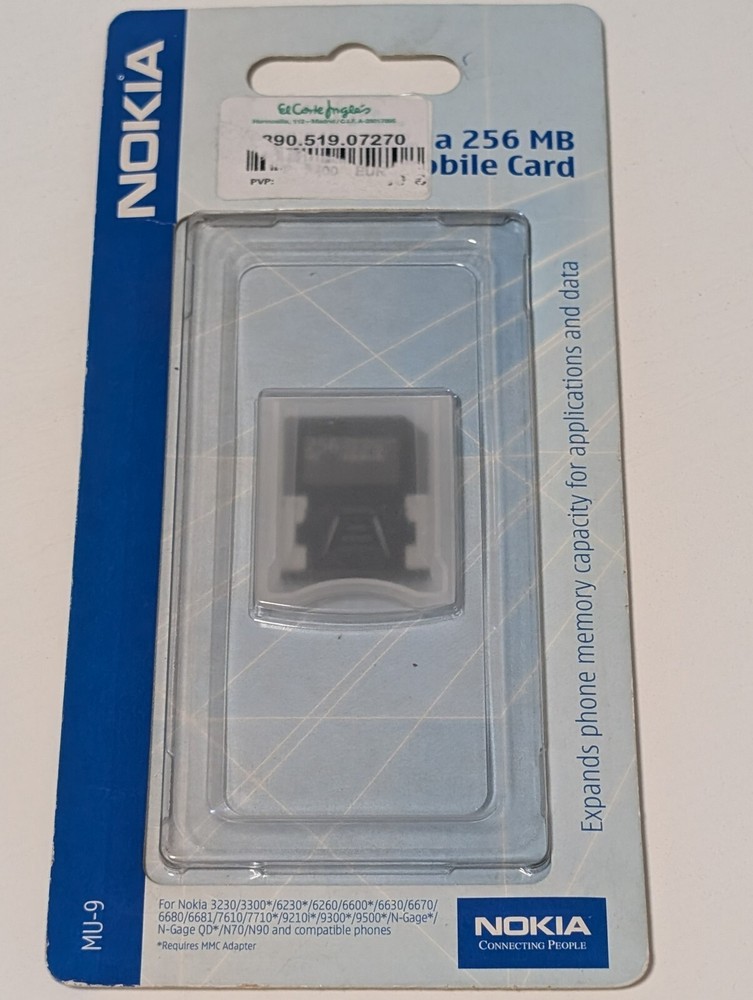 Original MEMORY CARD MMC NOKIA MU-9 256MB