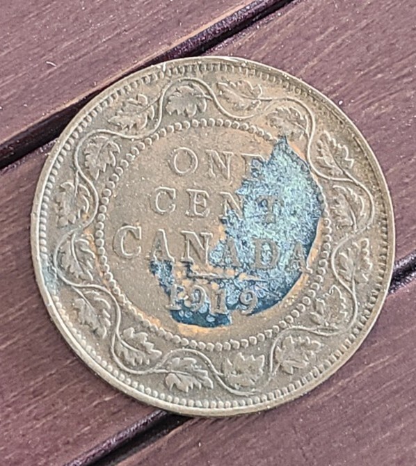 1919 Canada 1 Large Cent Coin