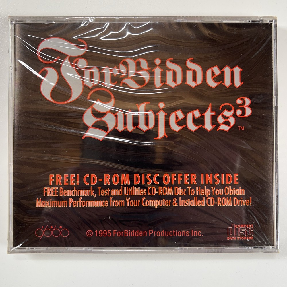 VTG Forbidden Subjects 3 PC CD-ROM 1995 Hacking Anarchy BBS Software New Sealed