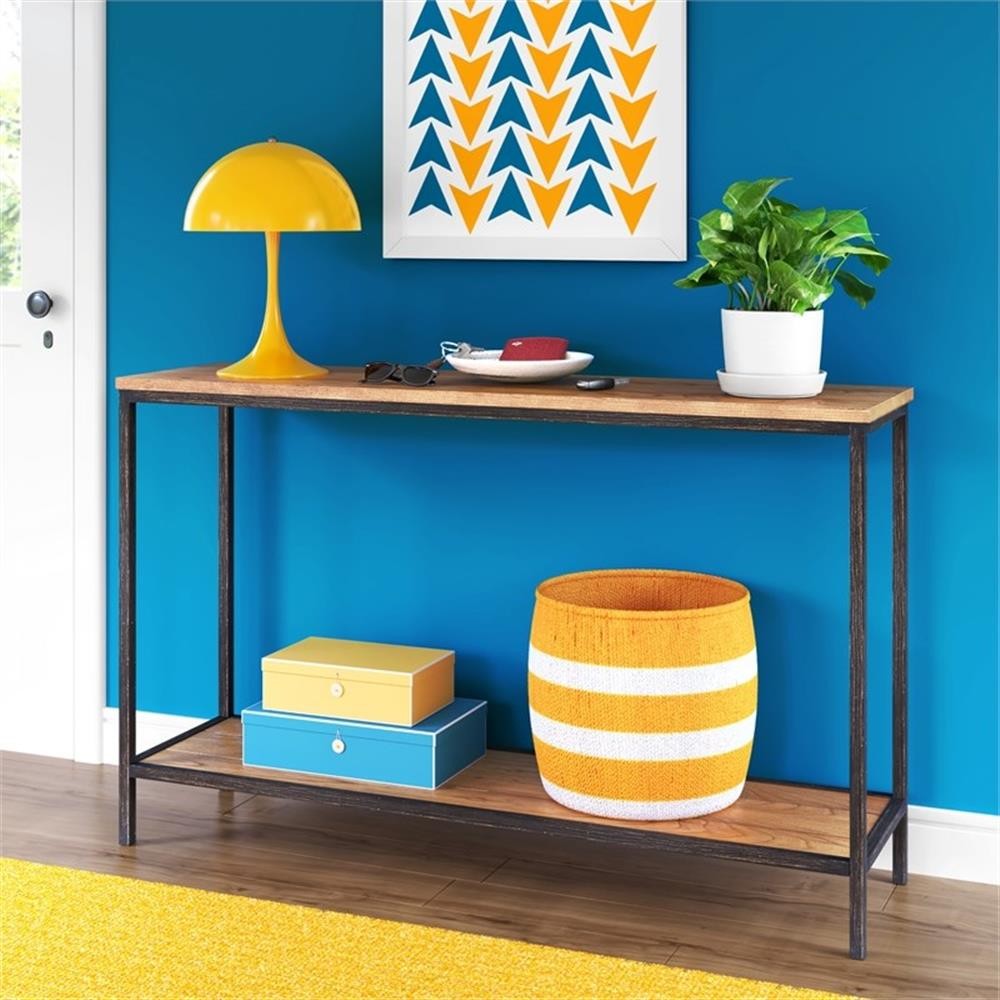 ClickDecor Nolan 2-Tier Console Table Brown