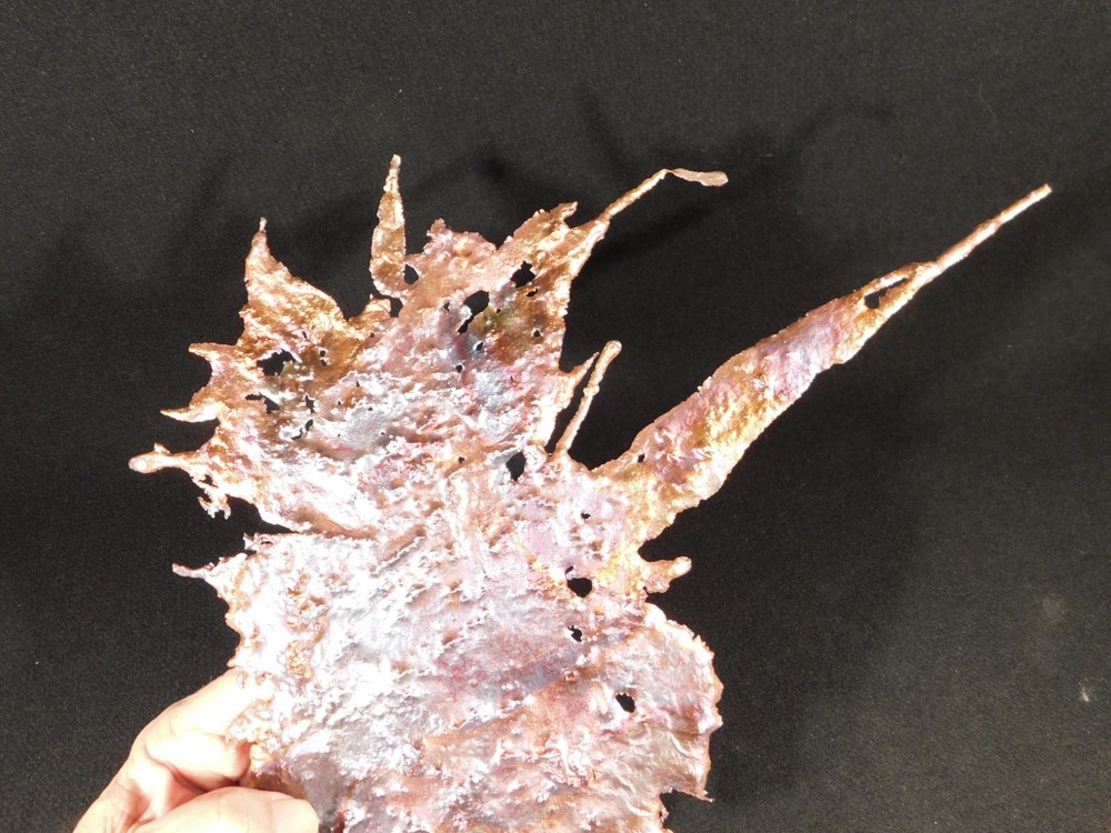 BIG! Bright Solid Solid COPPER Splash ART Sculpture Arizona 431gr