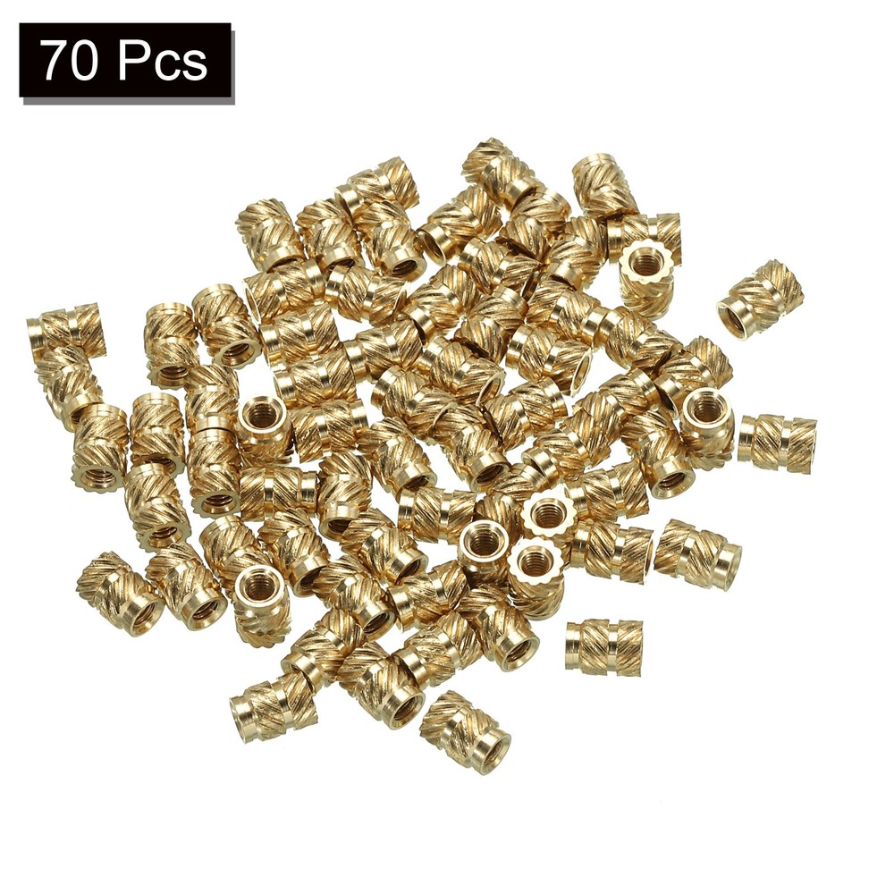70pcs M2.5 Metal Threaded Inserts FOR PLASTIC 3D PRINTING COMPONENTS