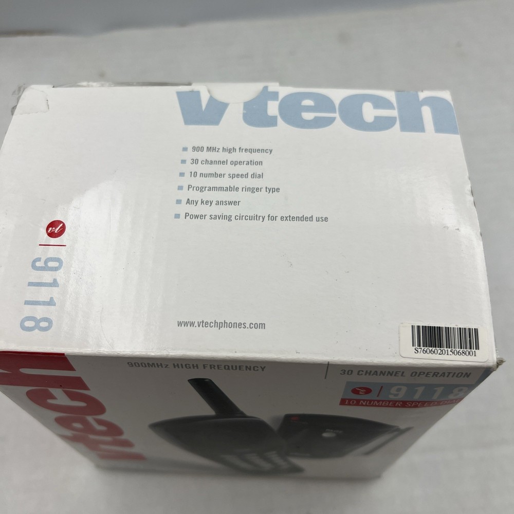 Black VTech 9118 Single Line Cordless Phone Open Box