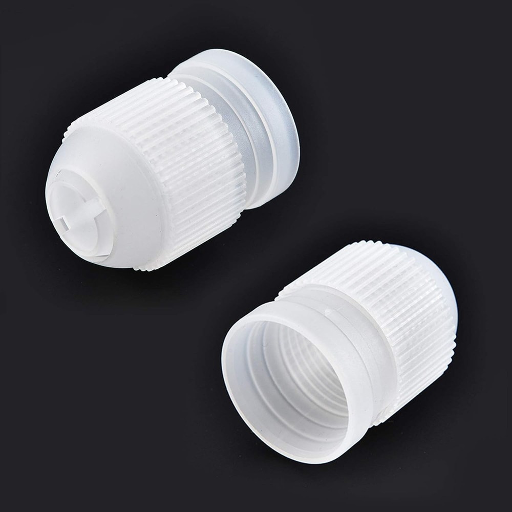 12 Pieces White Pastry Bag Coupler, Three different sizes Plastic Standard Coupl