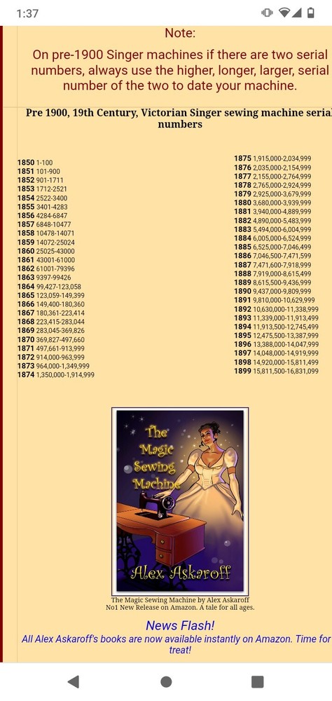 Vintage Singer Sewing Machine