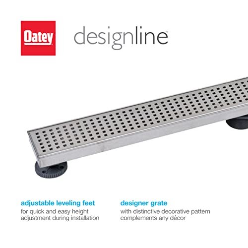 Designline 32 in. Linear Shower Drain Tile-in Grate Assorted Sizes , Styles