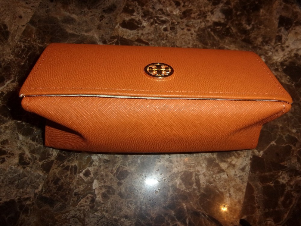 TORY BURCH ORANGE EYEGLASS CASE