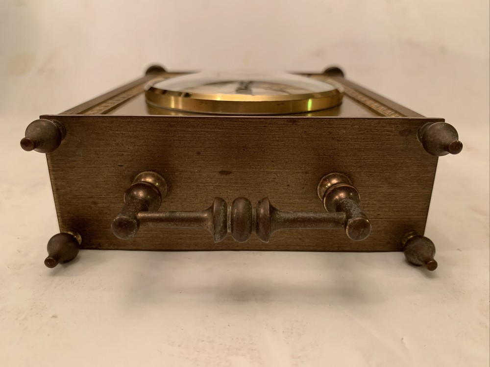 Vintage Germany Kienzle Automatic Brass Table Clock. Works Fine.