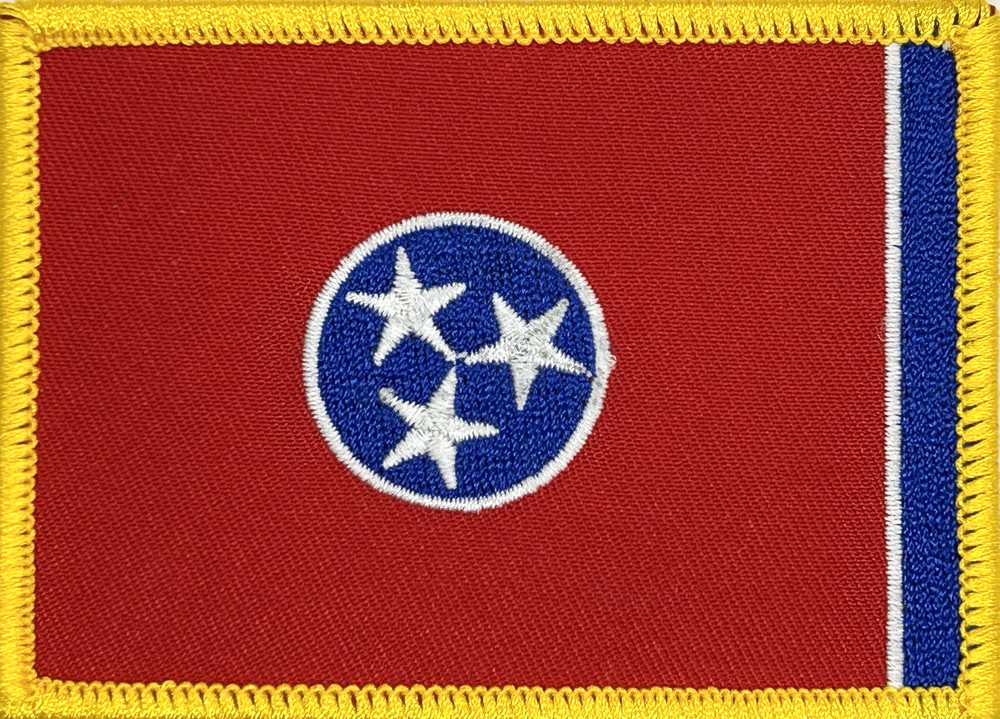 TENNESSEE STATE FLAG EMBELEM APPLIQUE IRON ON PATCH EE-332