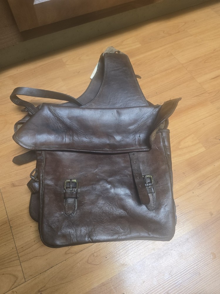 French Cantle / Saddle Bag Cavalry Marked Paris Leon Braun