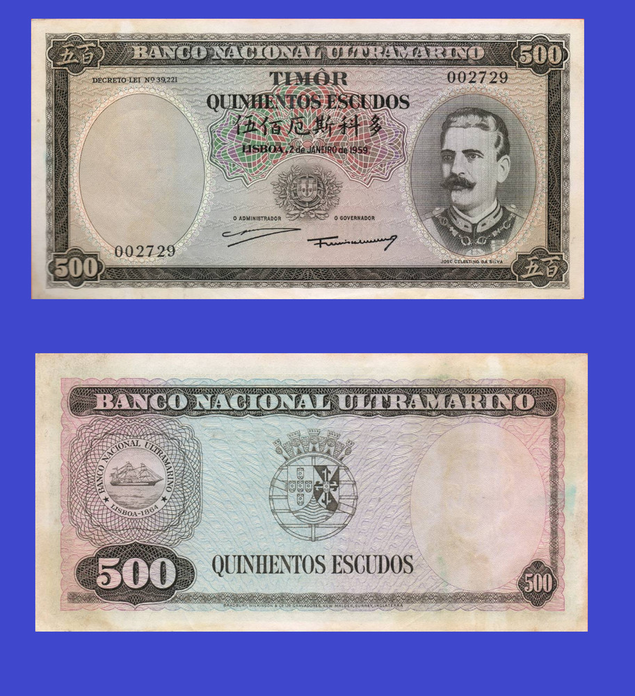 Timor 500  escudos 1959  /* COPY