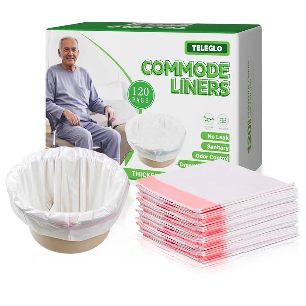 Commode Liners 120PCS Bedside 21*15.7 inches, White