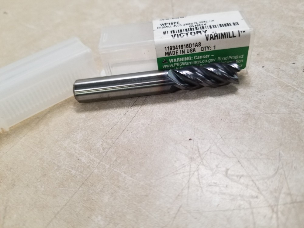 Widia 5576514 3/8" Solid Carbide Square End Mill