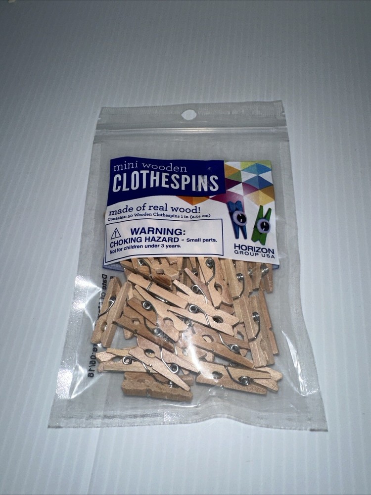 Go Create Mini Wooden Clothes Pins 50-Pack