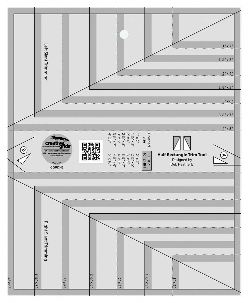 Creative Grids Half Rectangle Trim Tool (CGRDH6)
