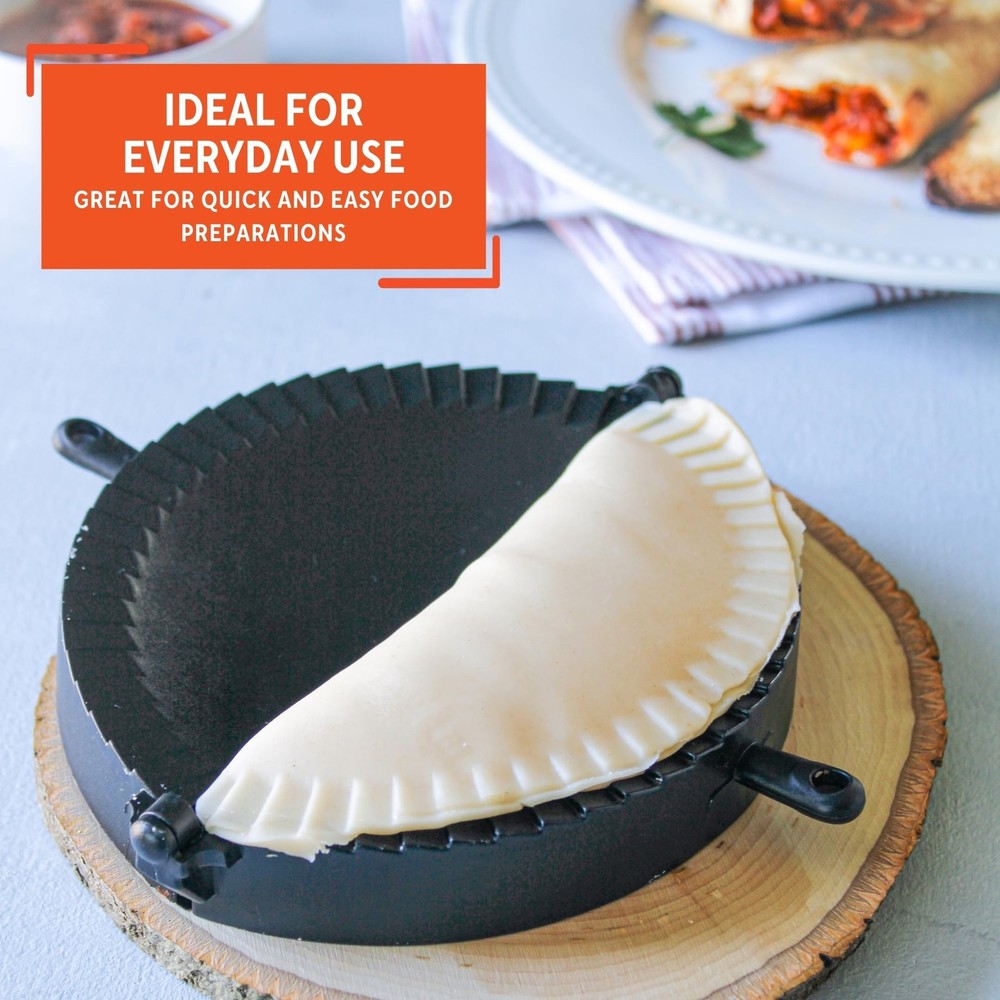Imusa Empanada Press Set – Dumpling Maker, Plastic 1 Pack, Black