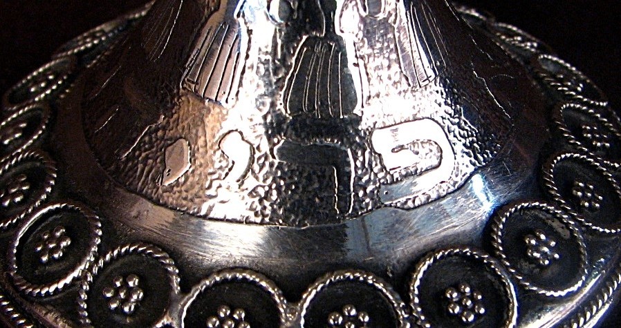 LG STERLING KIDDISH CUP ENGRAVED PRAYER STANETSKY SILVER