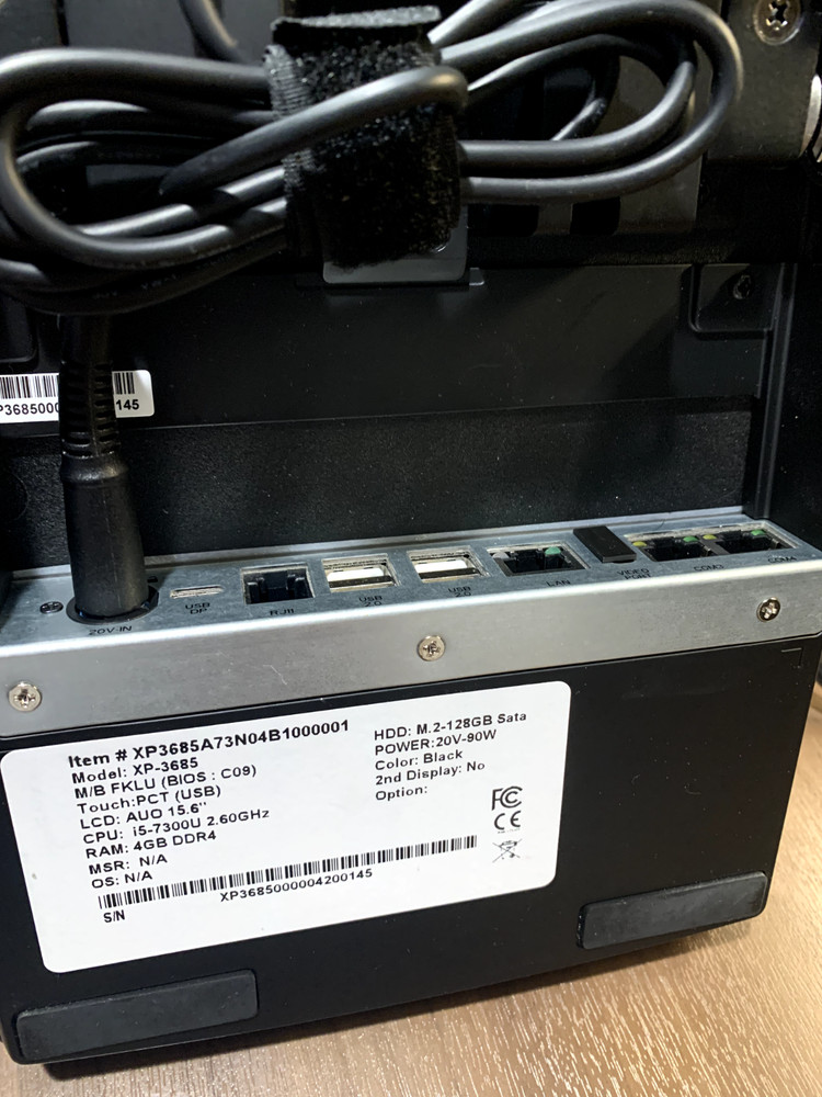 FEC POS XP-3685 15” Touch PC, used, tested