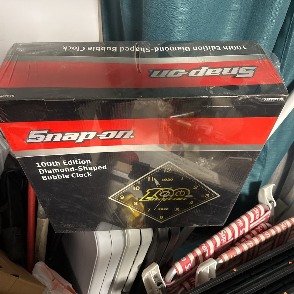 Snap On 100th Edition Diamond Shape Bubble Clock New Sealed in Box