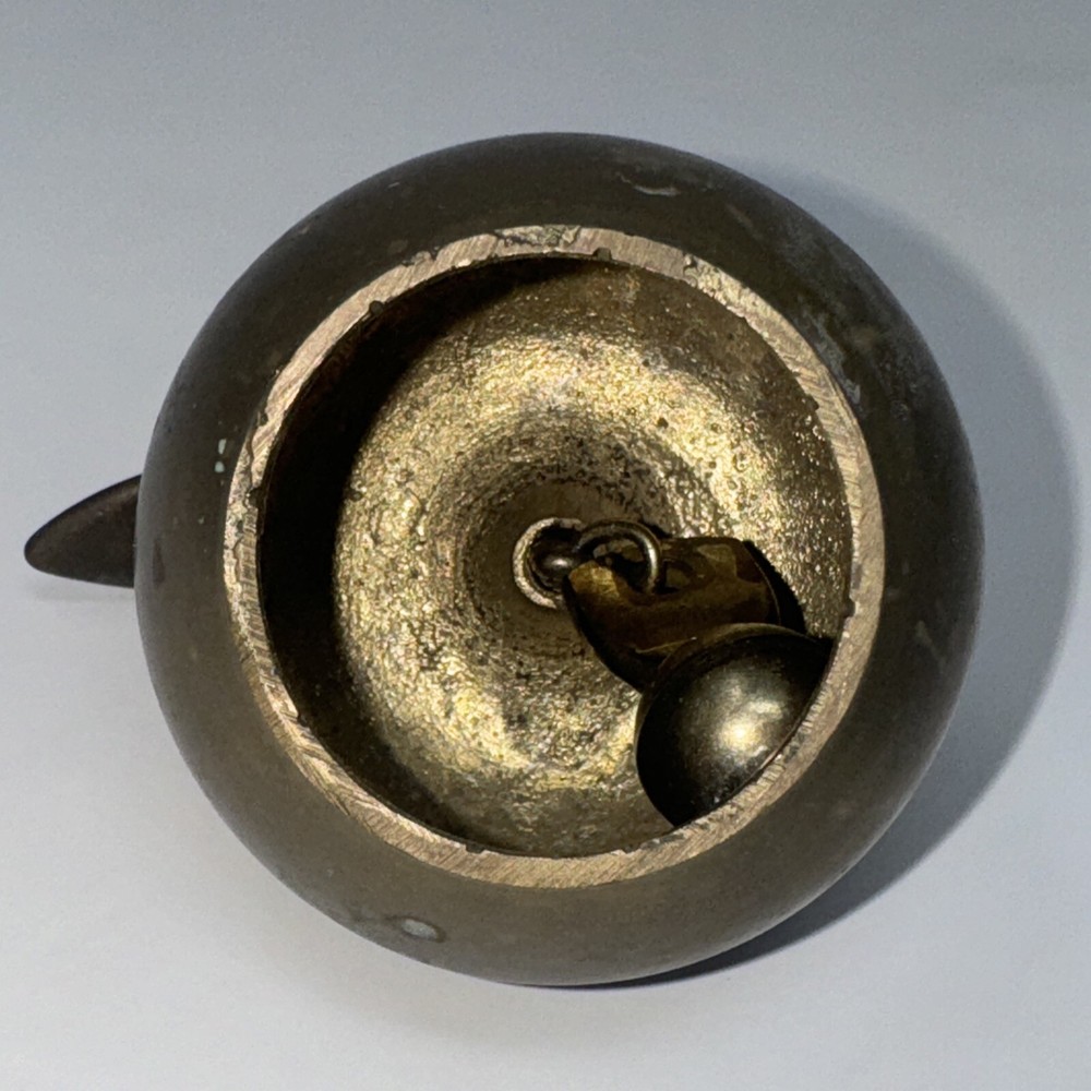 Vintage Solid Brass 3" Teacher's Apple Bell