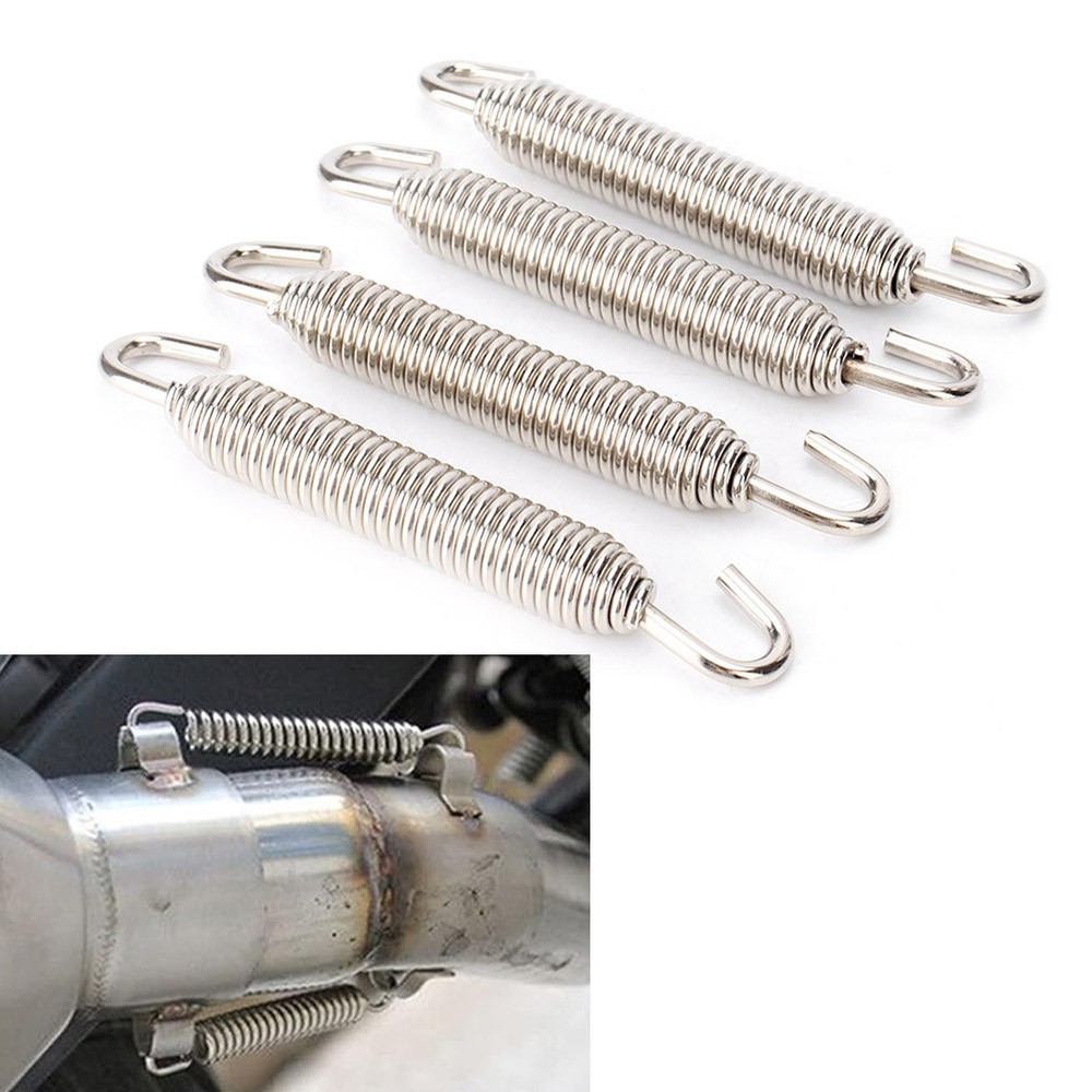 4x 83mm Long  Stainless Header Exhaust Springs Silver Universal