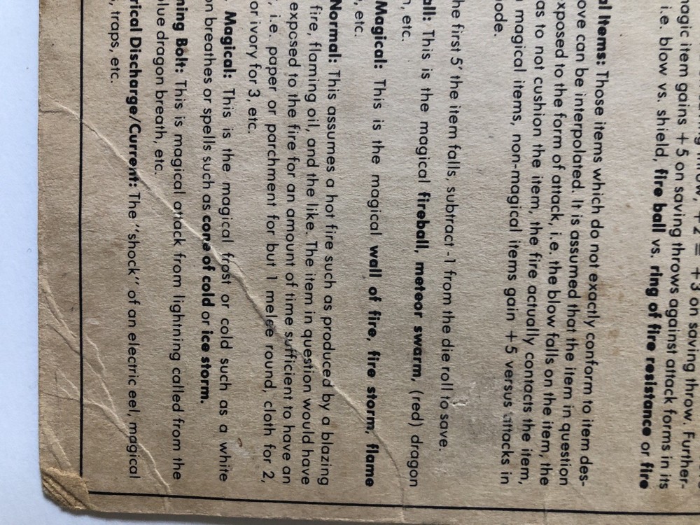 Vintage Dungeon Masters Screen 1981