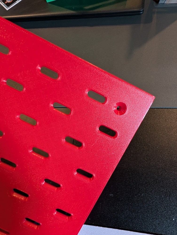 3D printed Slotted Pegboard Panel Organizer Mounting Storage 8in X 8in
