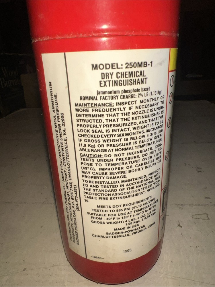 BADGER 250MB-1 Fire Extinguisher