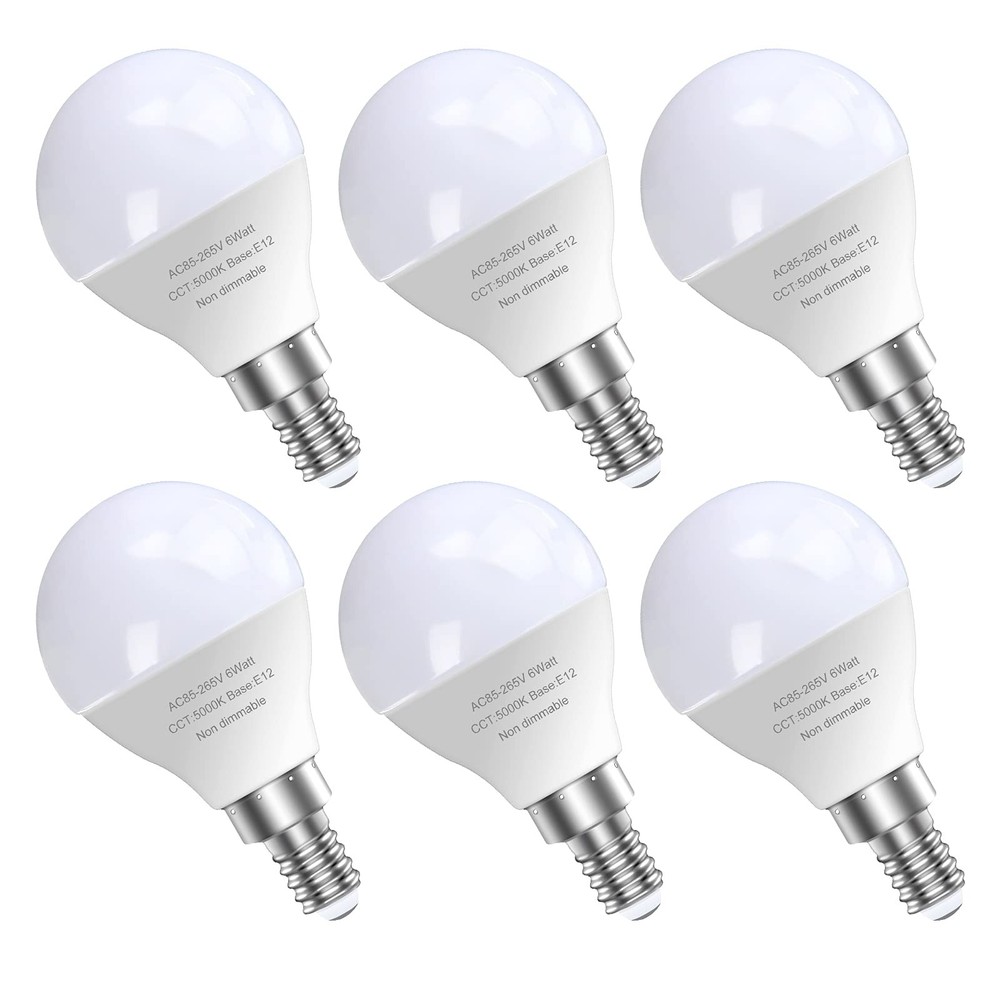 6 Pack Bright Ceiling Fan Light Bulbs 60 Watt Equivalent E12 Led Bulb A15 Shape