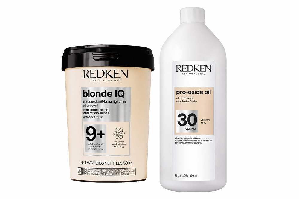 REDKEN BLONDE IQ OIL POWDER LIGHTENER 1.1 LB + 30 VOLUME DEVELOPER