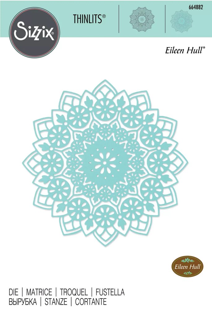 Sizzix "MANDALA"  by Eileen Hull Thinlits Steel Die MSRP $20 664882