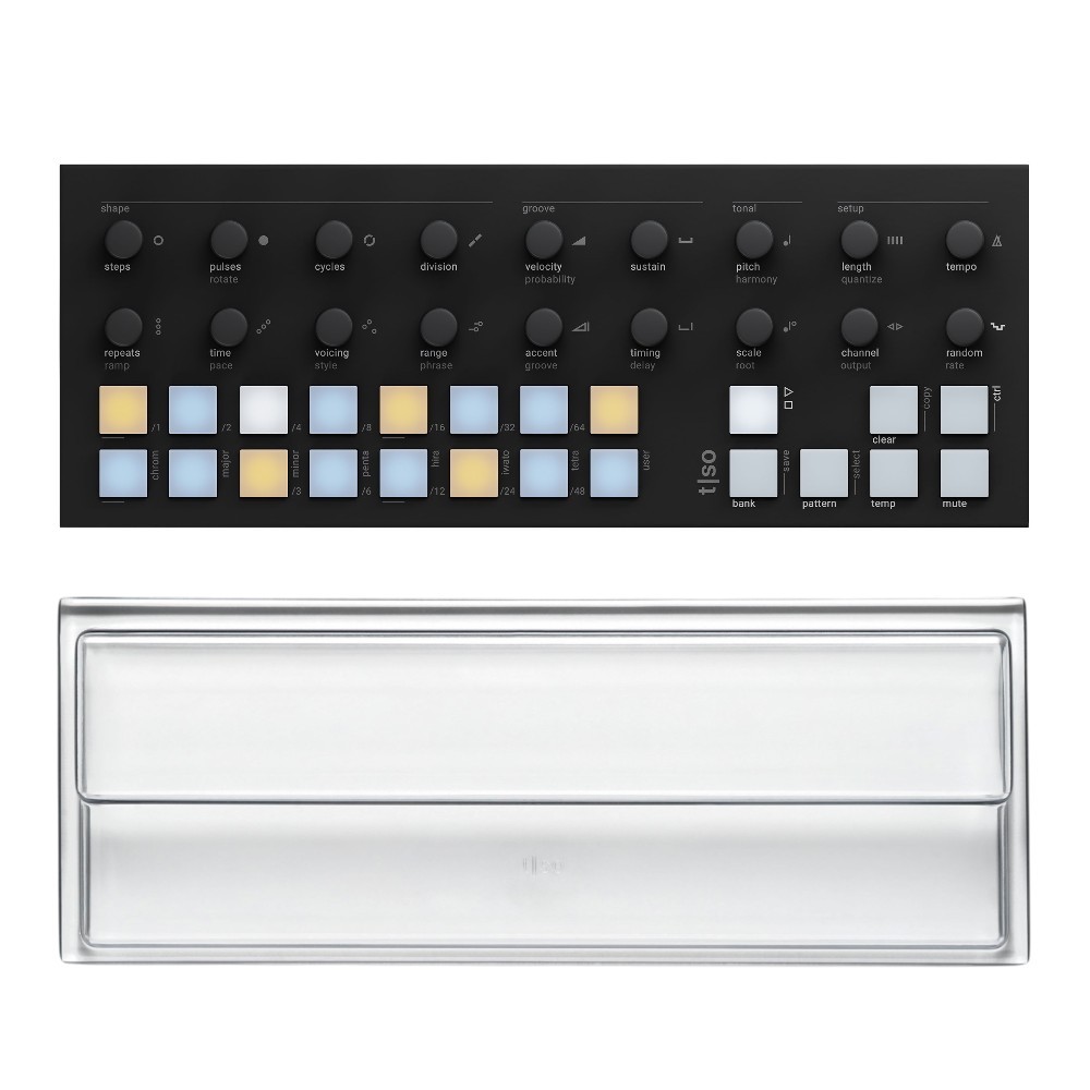 Torso Electronics T1 Algorithmic Sequencer, Black + T1PC Decksaver