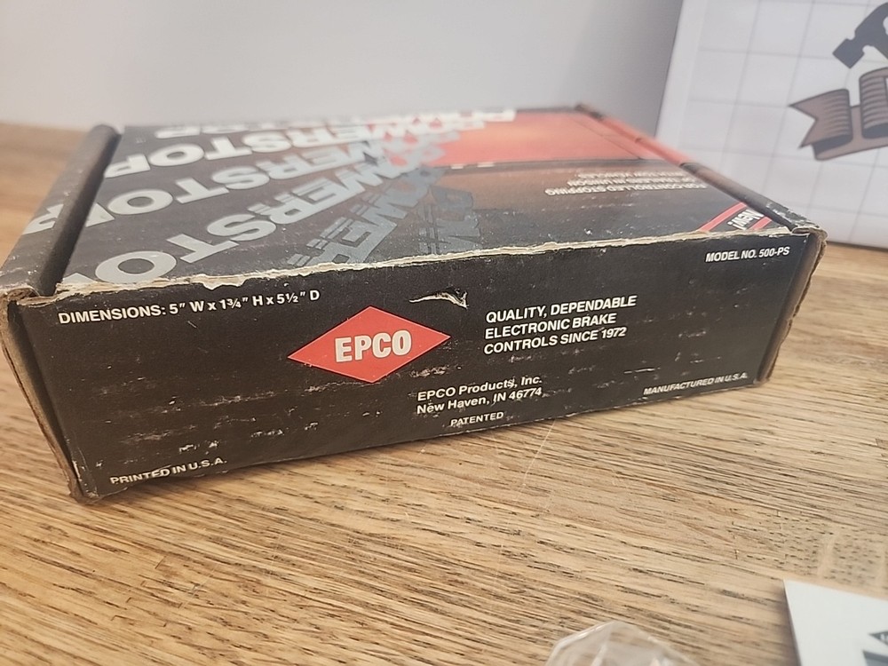 NOS EPCO Electronic Solid State Trailer Brake Controller USA Marshall MI