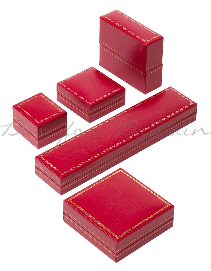 Leatherette Earring, stud Box Red 1 Stud, Earring Boxes, Wholesale price.