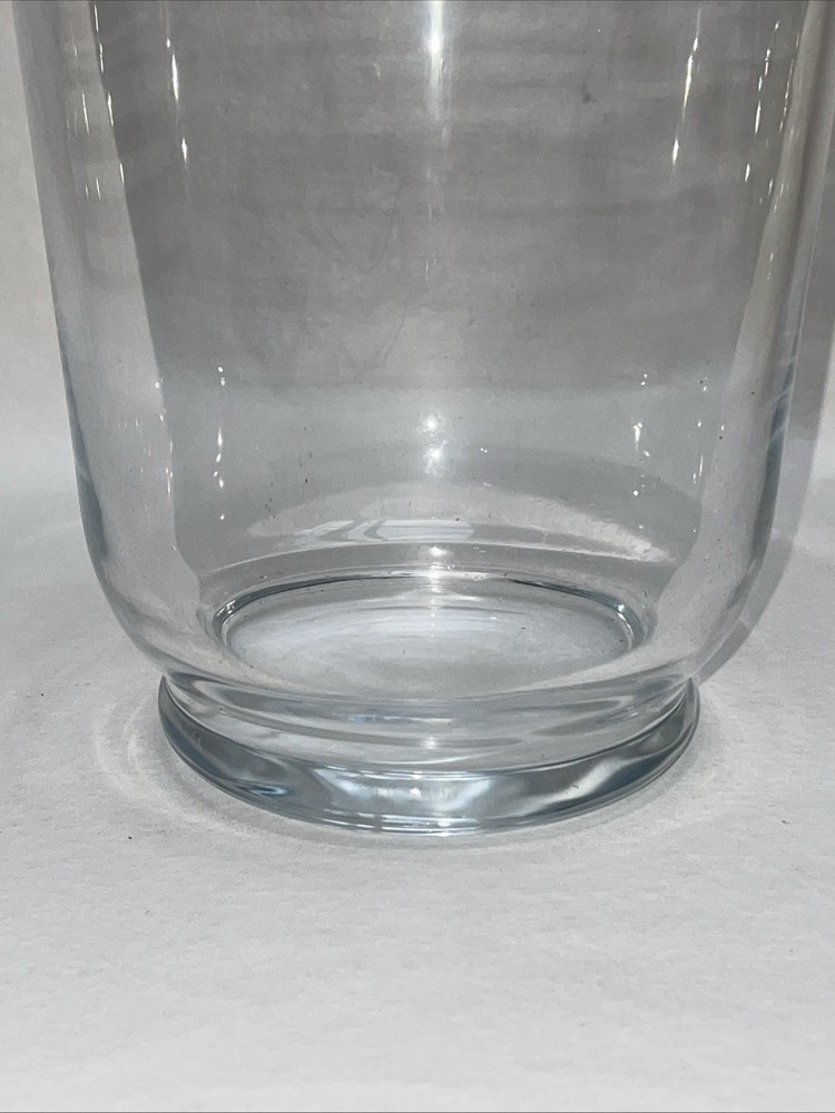 Clear Glass Flower Vase 7” Not Marked