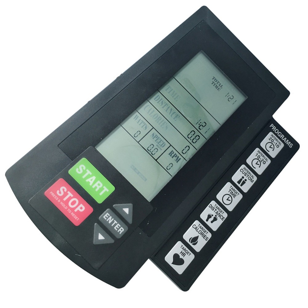 Electronic Counter Wind Resistance Magnetic Control Exercise Bicycle LCD Display