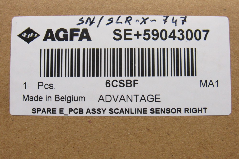 AGFA SE+59043007 6CSBF PCB Assembly Scanline Sensor Right