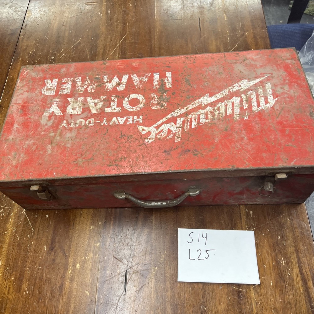 Vintage Milwaukee 5300 Heavy Duty Rotary Hammer Drill, Case & Bits