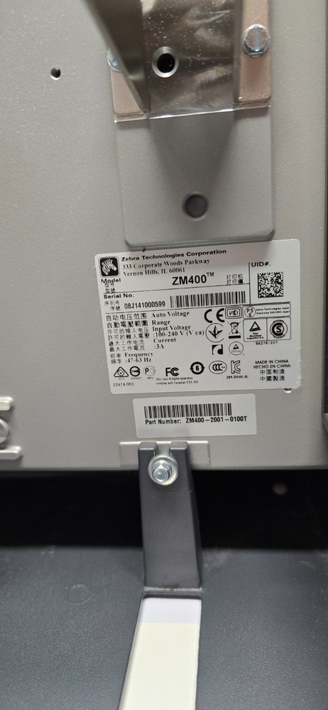 Zebra ZM400 Thermal Transfer Label Printer