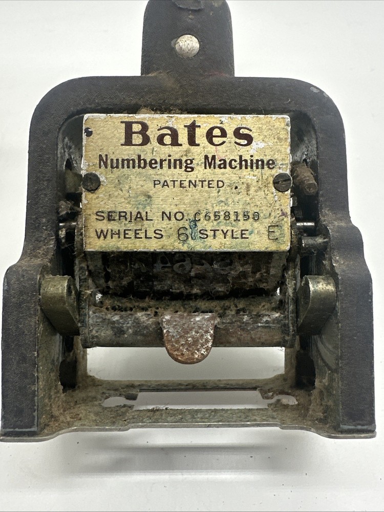 VTG Bates Numbering Machine 6 Wheel Style E In Box
