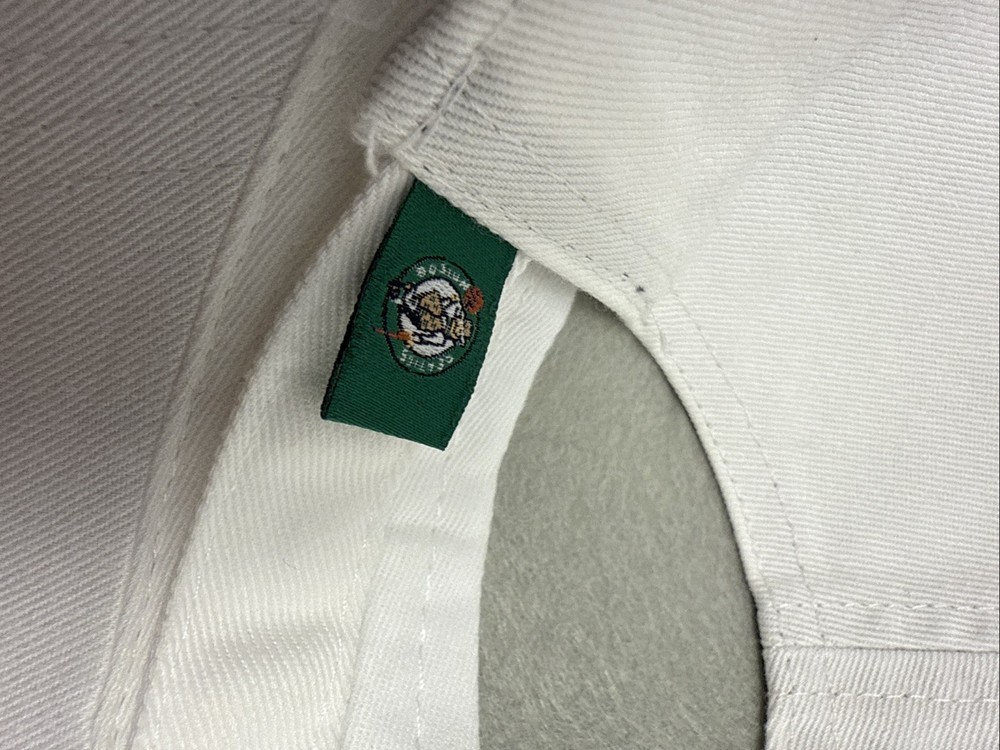 Boston Celtics NBA '47 Brand White Clean Up Strapback Adjustable Hat