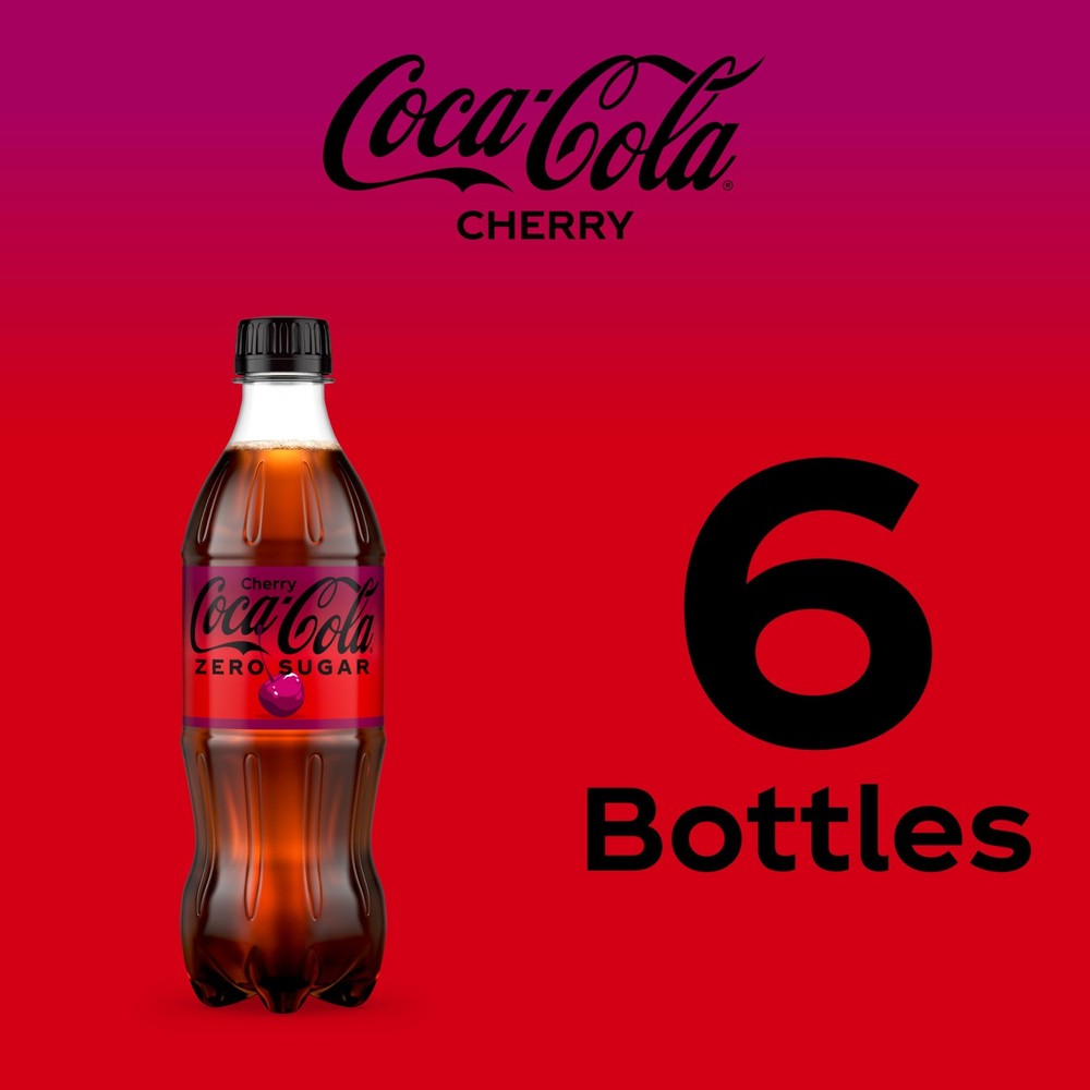 Coca-Cola Zero Sugar Cherry Diet Soda Soft Drink, 16.9 fl oz, 6 Pack