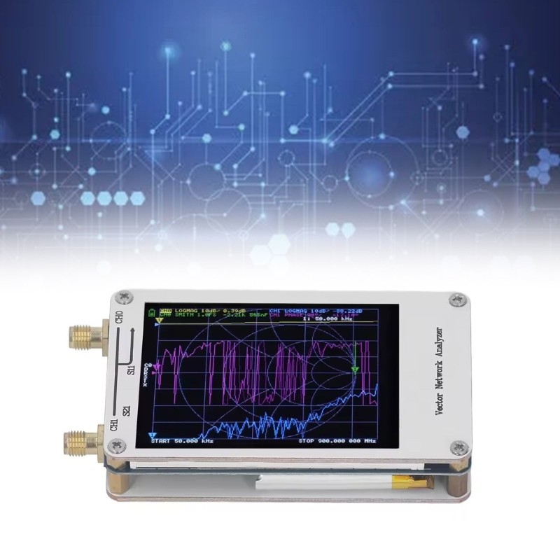 Portable Handheld Vector Networking Analyzer 50KHz-900MHz Digital Display Screen