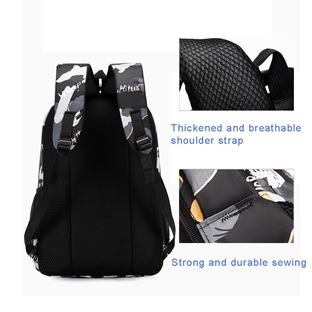 Backpack for Boys Student Camouflage Backpack Kids School backpack Large Capa...