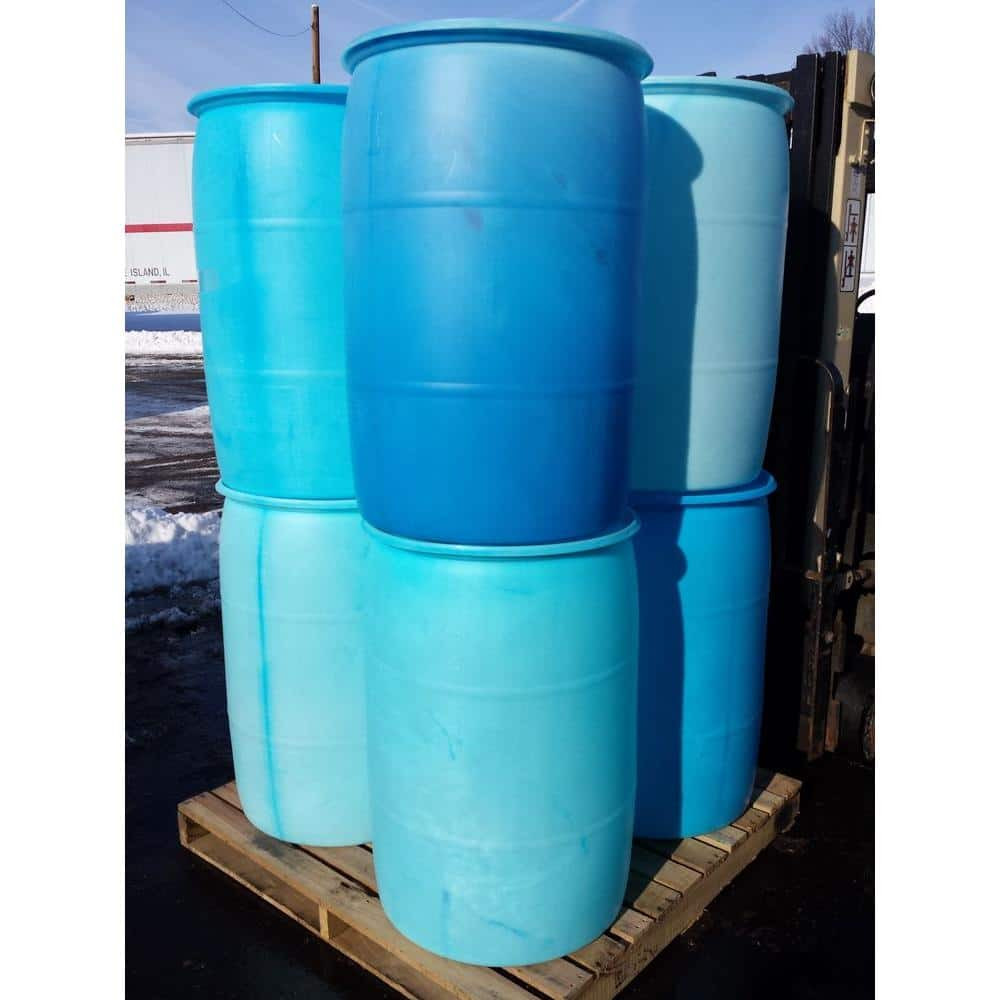 55 Gal. Blue Industrial Plastic Drum